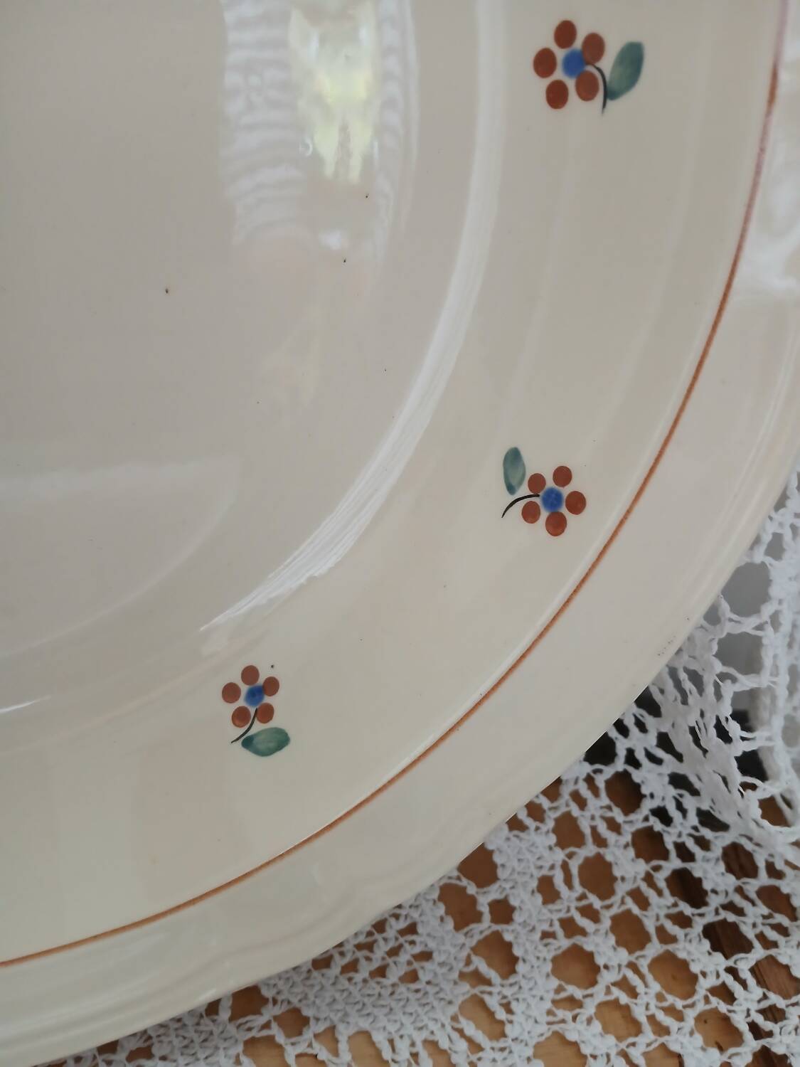 Old Sarreguemines "Arromanches" dish