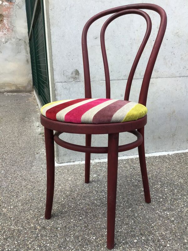 Set de 4 chaises bistrot viennoise bois courbé