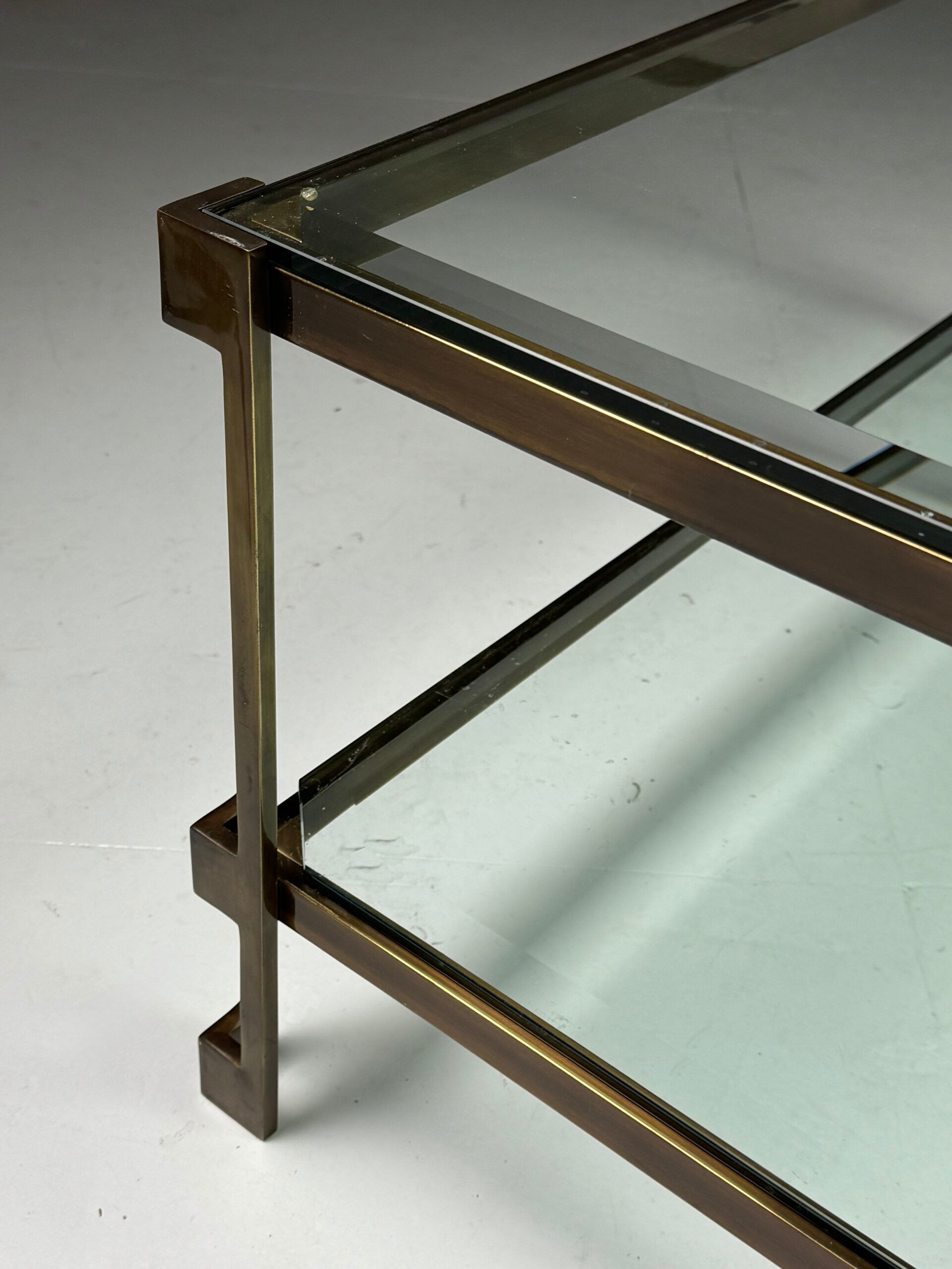 Table basse en verre vintage