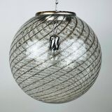 Vintage swirling Murano glass pendant lamp La Murrina, Italy, 1970s
