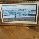 Painting Oil on canvas signed -Normandy - dimension: height -37cm- Width -63cm-
