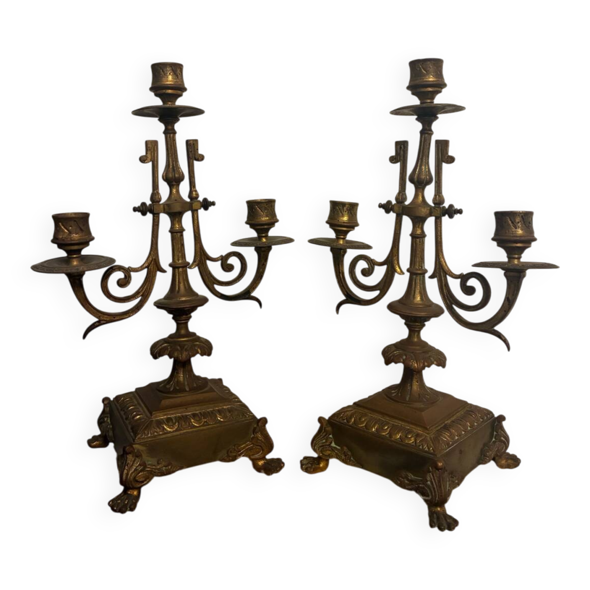 Pair of candelabra, 19th century candlesticks