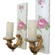 Pair of vintage Limoges ceramic wall sconces