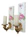 Pair of vintage Limoges ceramic wall sconces