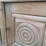 Sideboars-d 2 whitewashed oak doors and 1 beige ceramic door