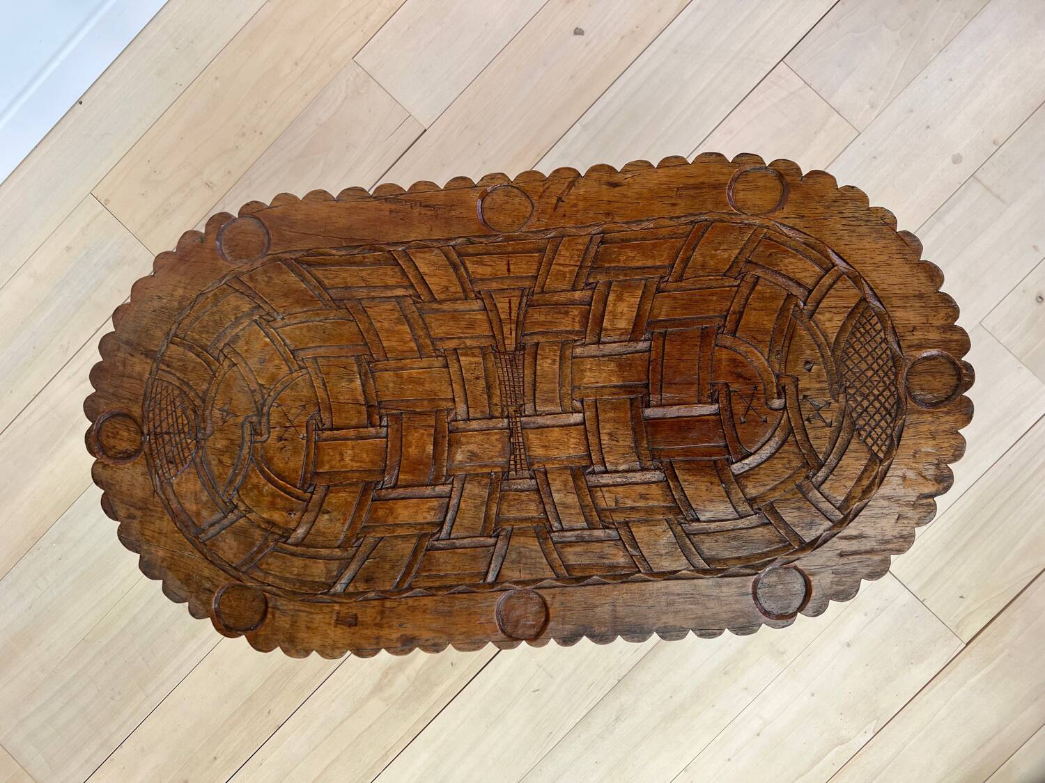 African craft coffee table from the 60s