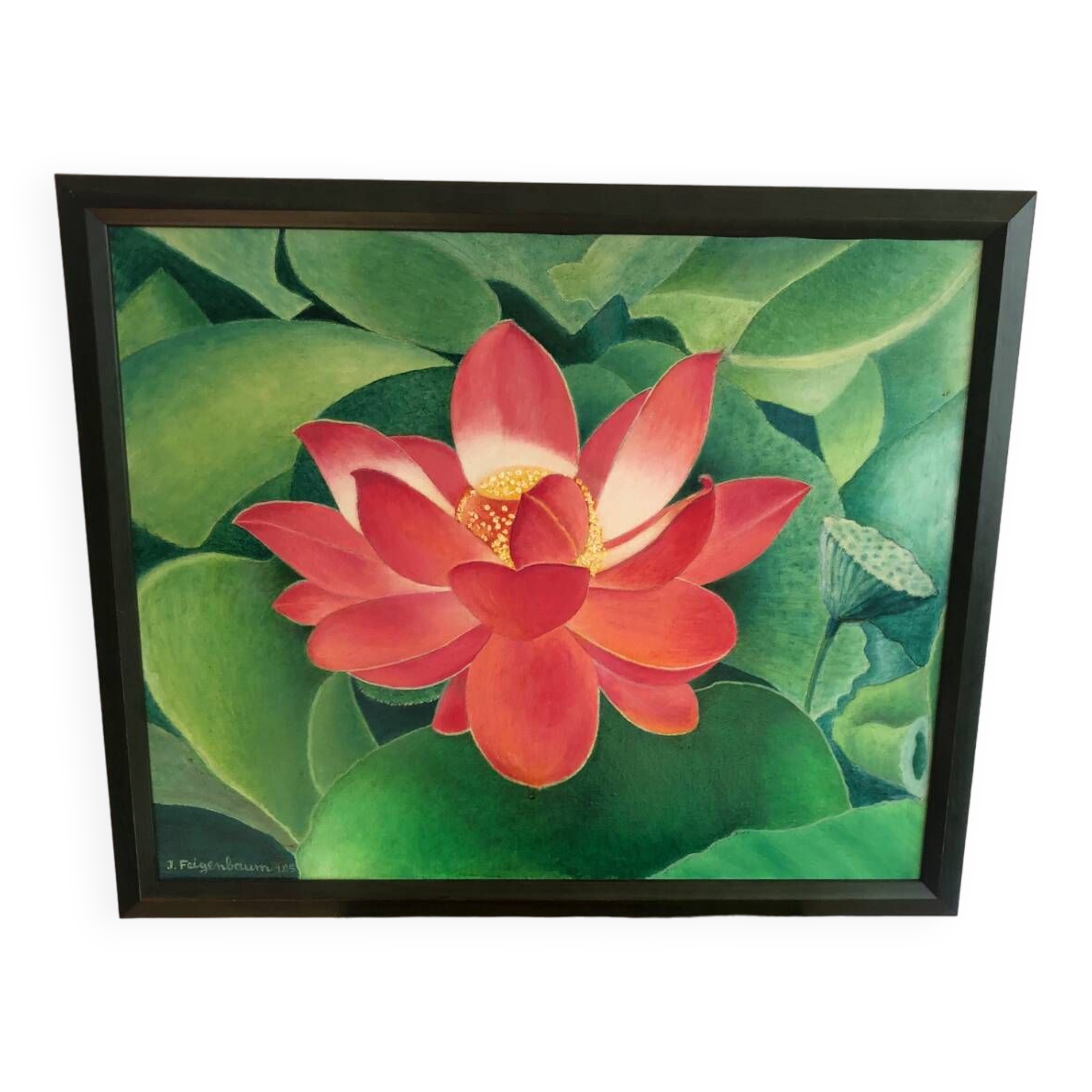Oil on canvas flower