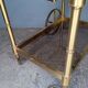 Serving rolling table golden aluminum ep 1970 vintage