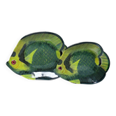 Pair of vintage German tropical fish lacquered catchalls.