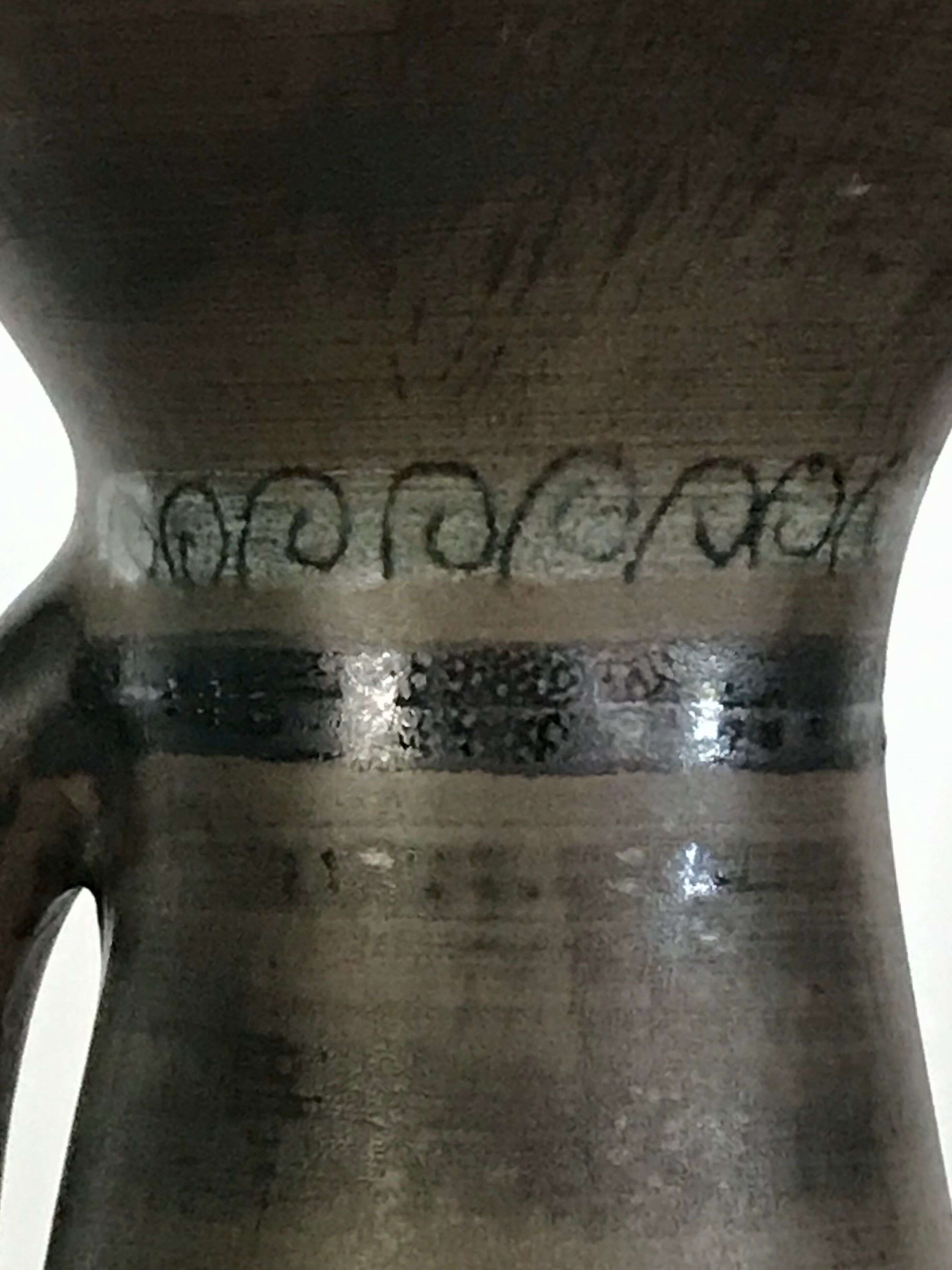 Ceramic pitcher signed Jean de Lespinasse, France 60s