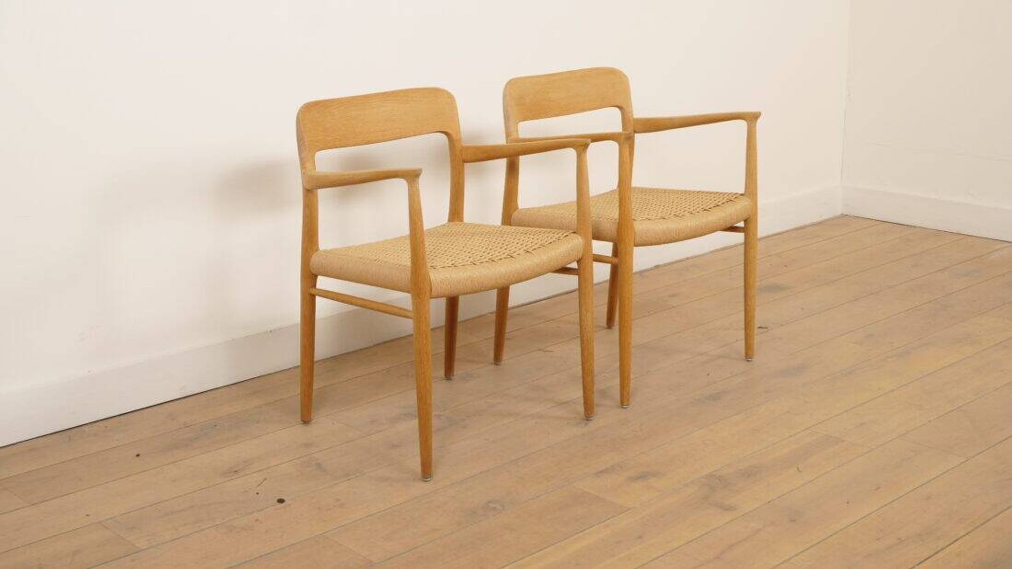 2 chaises de salle à manger Niels Otto Moller | Modèle 56 | Chêne | Rénovées