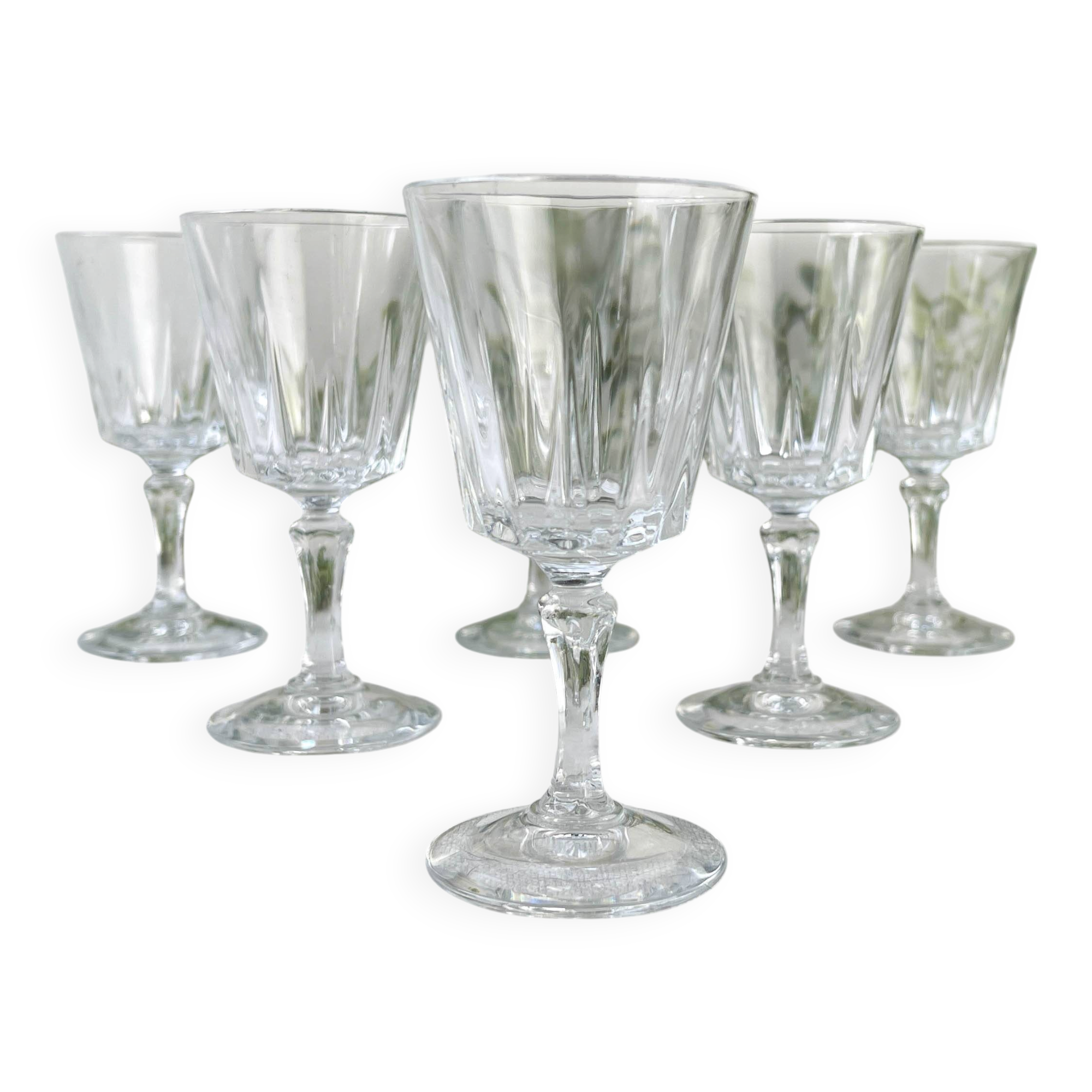 6 Vintage Cristal D'Arques Versailles Liqueur Glasses