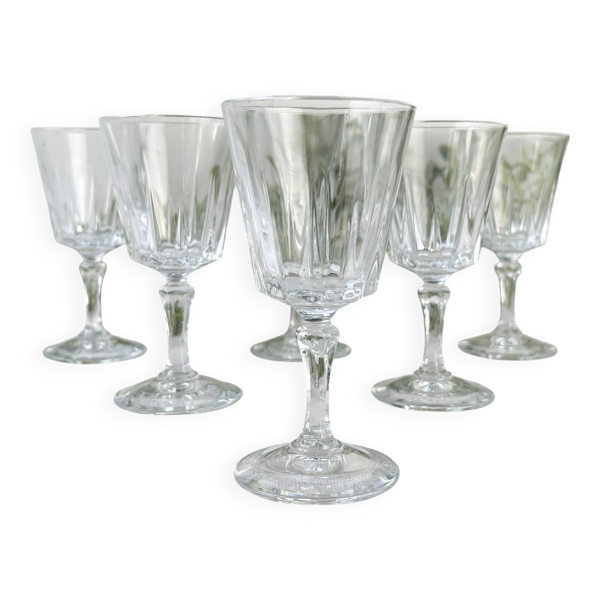 6 Verres à liqueur vintage Cristal D'Arques Versailles