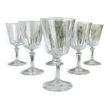 6 Vintage Cristal D'Arques Versailles Liqueur Glasses