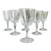6 Verres à liqueur vintage Cristal D'Arques Versailles
