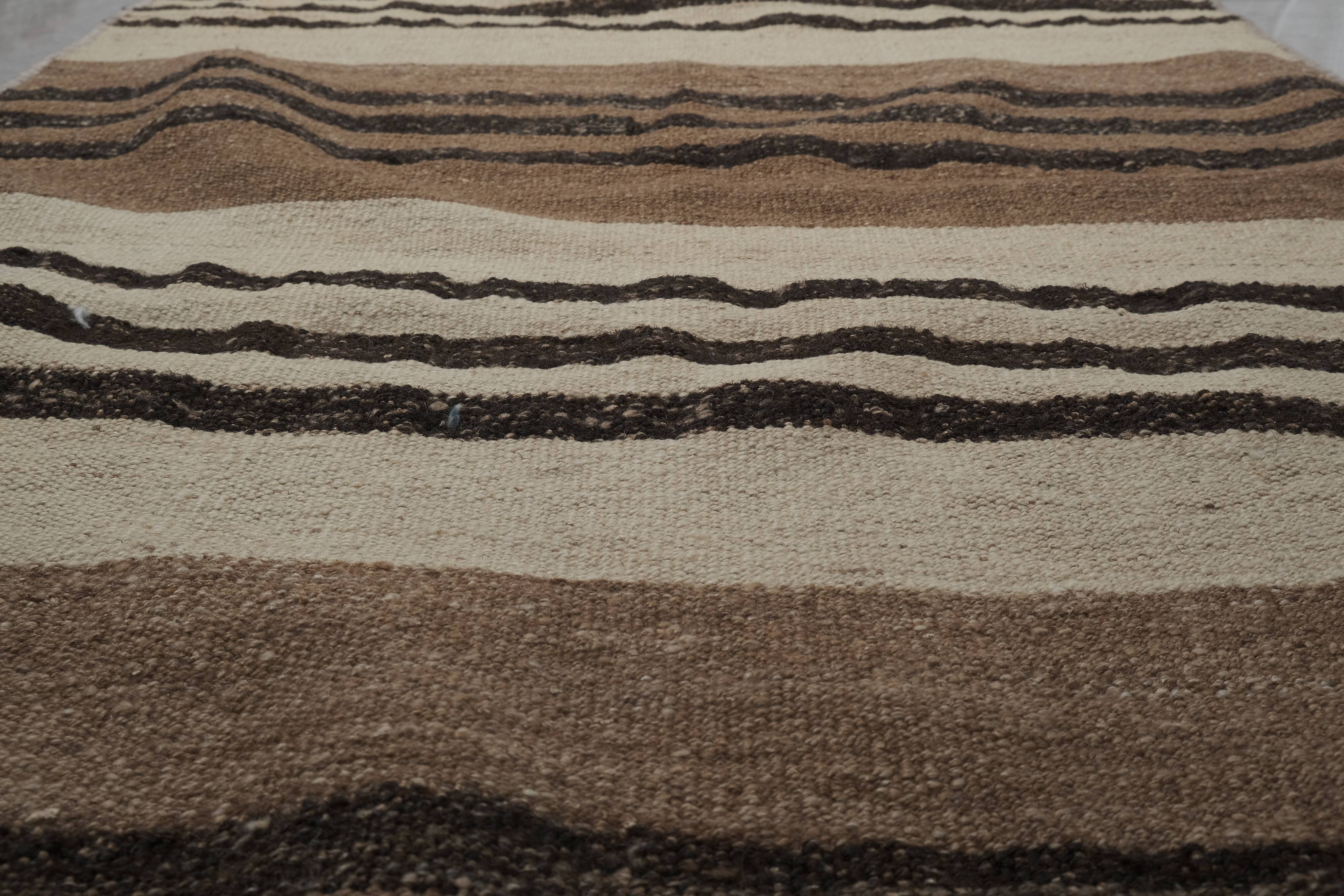 Vintage Turkish Extra Long Kilim Runner Rug - Stair Runner