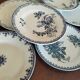 8 iron earthenware plates (St Amand Hamage HB & Cie Sarreguemines Digoin)