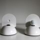 Paire d’appliques Buco blanc de Claudio Dini éditée par Artemide, 1974
