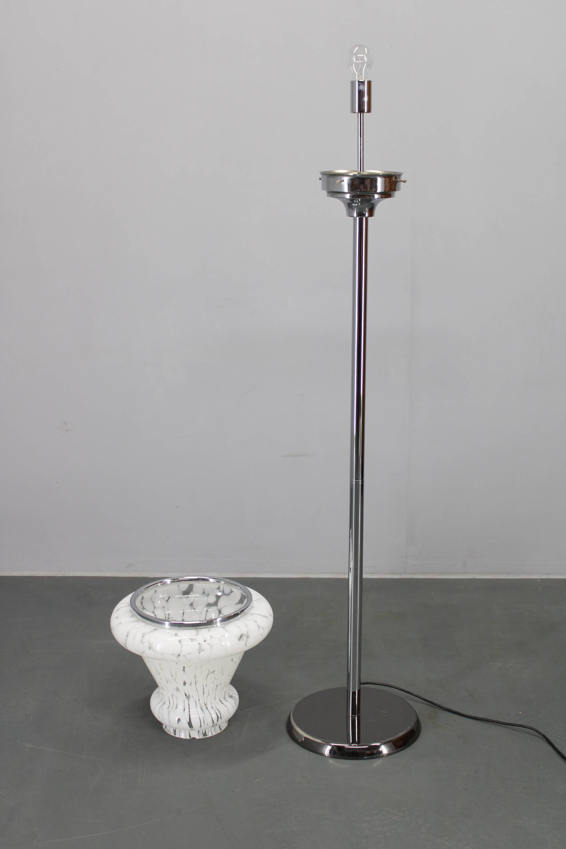 1970s Glass Floor Lamp , Italy