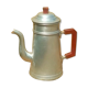 Old aluminum coffee maker, vintage