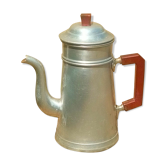 Old aluminum coffee maker, vintage