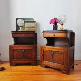 Pair of art deco bedside tables