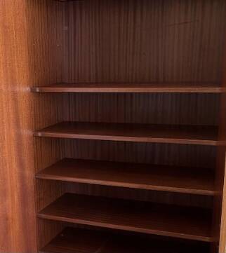 Vintage Scandinavian Teak Bookcase Secretary Cabinet