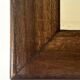Brutalist rectangular wall mirror in solid wood, France 1950.
