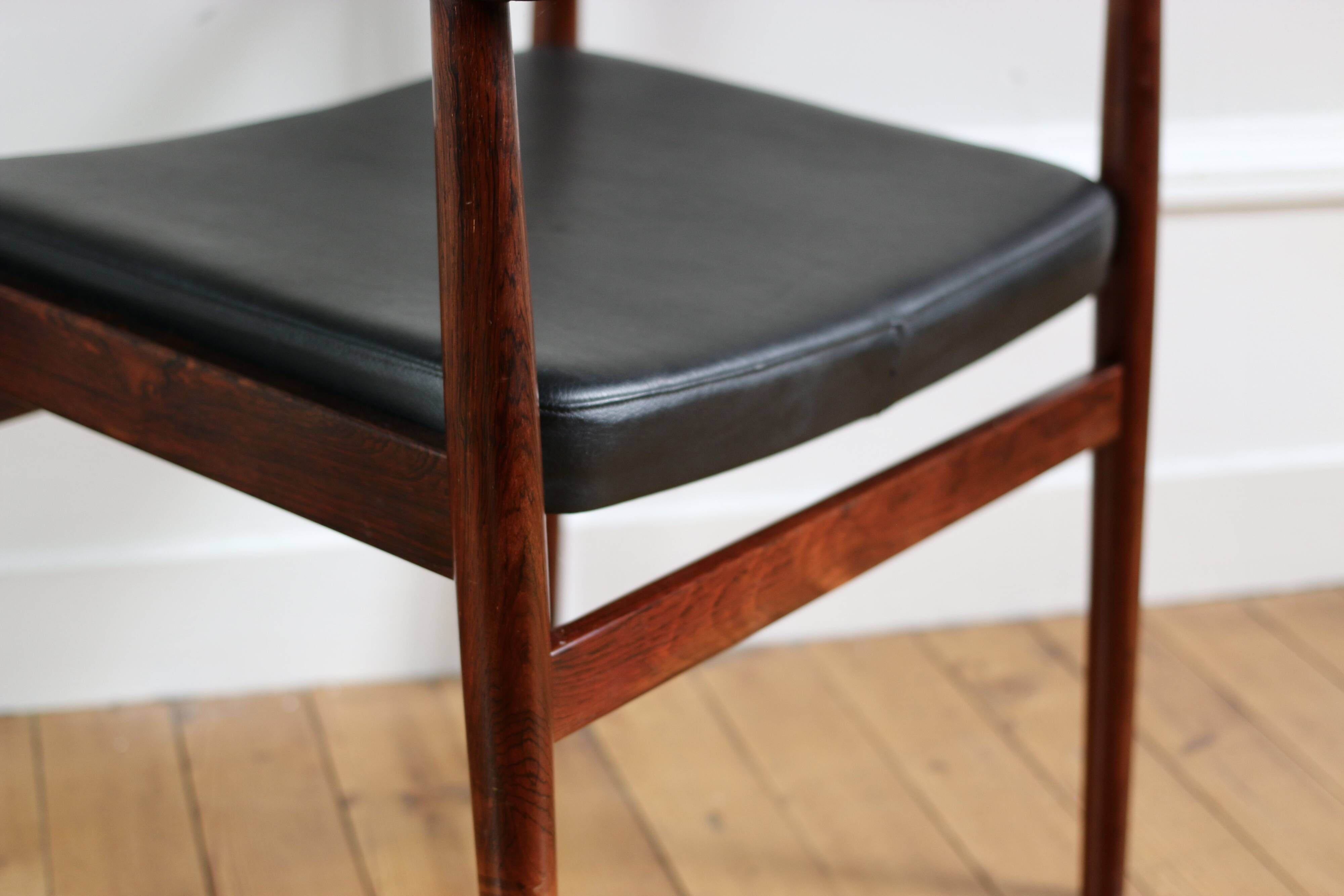 Vintage Scandinavian armchair in rosewood by Erik Worts, 1960.