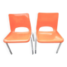 Paire de chaises orange enfant