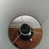 Lamp pineapple black glass and gold metal 1970