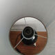 Lamp pineapple black glass and gold metal 1970