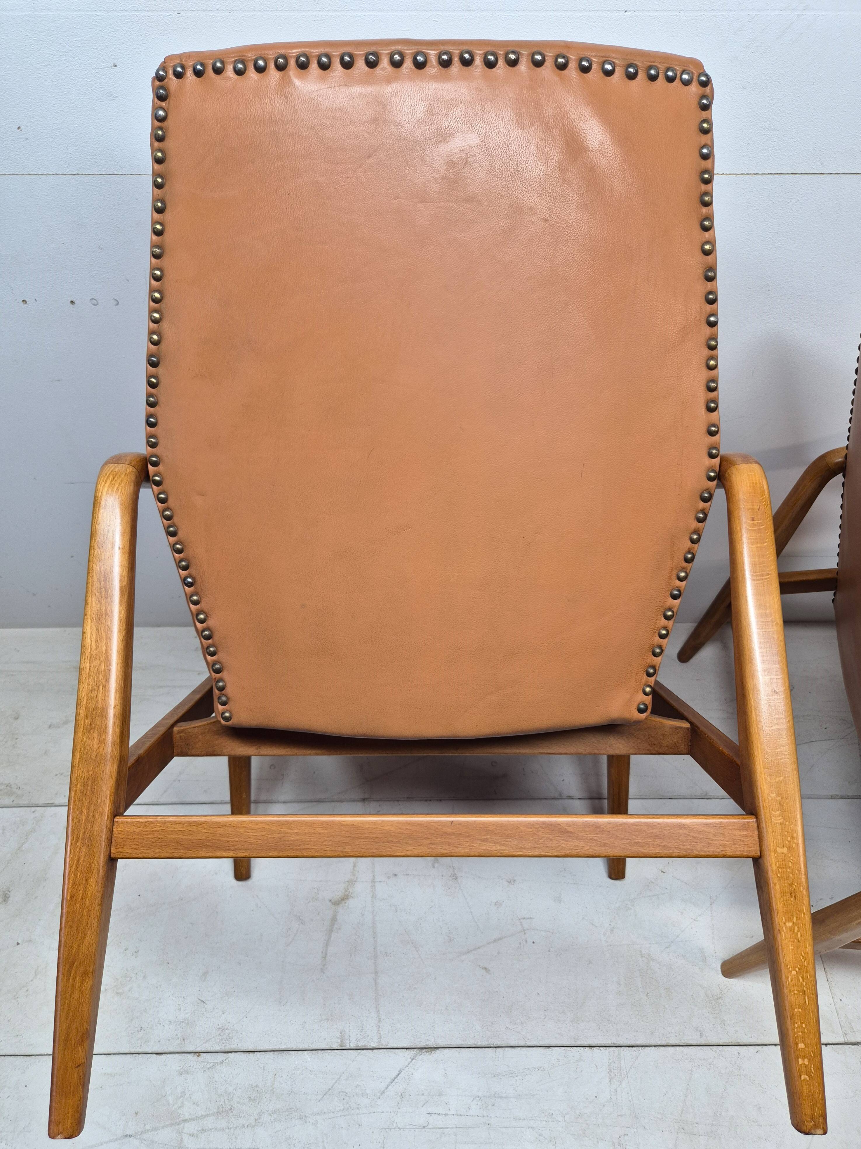 Pair of Scandinavian armchairs attributed to Axel Larsson, circa 1960.