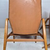 Pair of Scandinavian armchairs attributed to Axel Larsson, circa 1960.