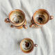 7 coffee cups in pyrite stoneware Brutalist Style