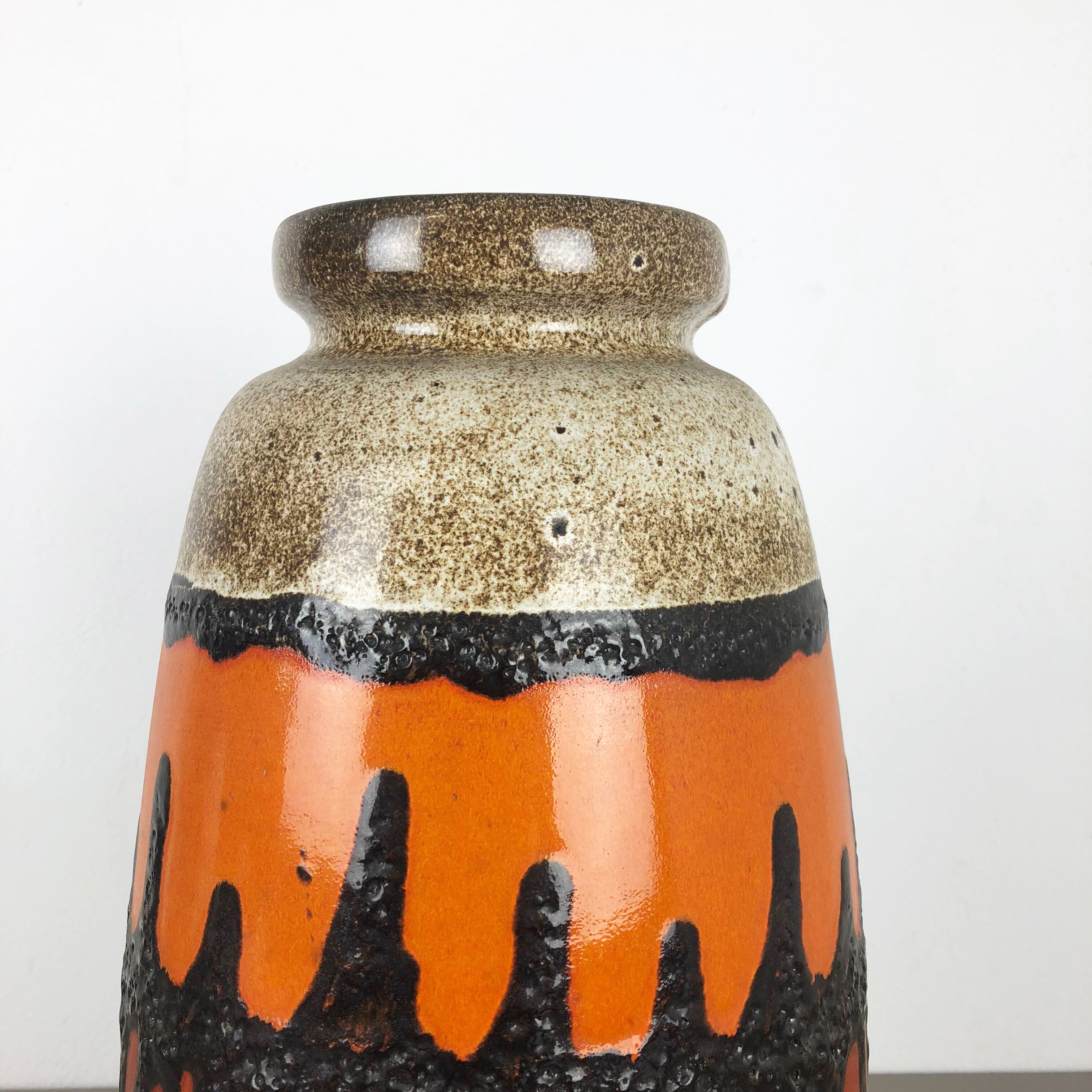Floor vase fat lava "284-47" vase by Scheurich, Germany, 1970s