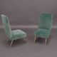 Set of Italian velvet side chairs by Gigi Radice for Minotti, 1950s