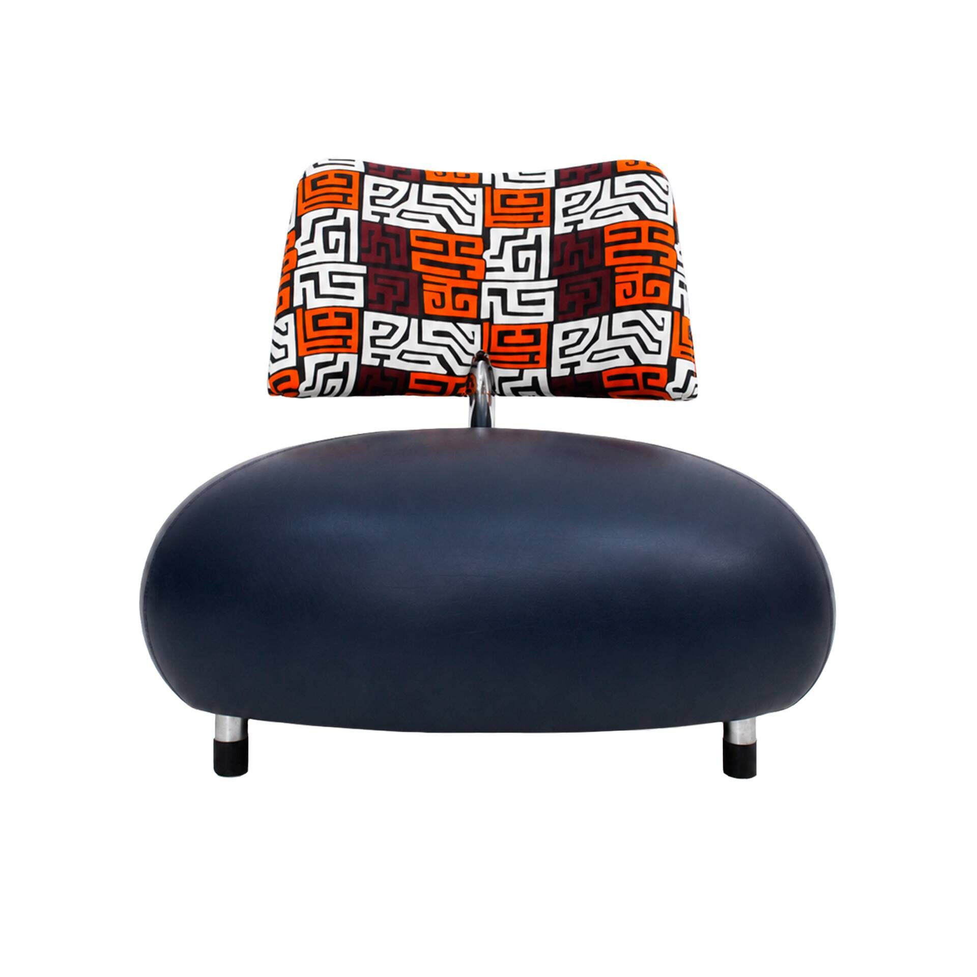 Pallone Armchairs by Roy de Scheemaker, Leather & Fabric, 1989