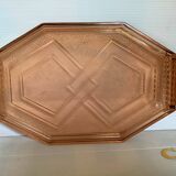 Plat plateau en verre rose style Rosaline C
