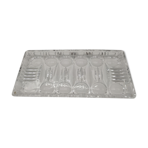 Plat de service en cristal