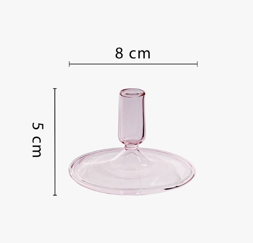Pink Flat Candle Holder