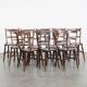Set of 12 antique English Oxford dining/kitchen chairs
