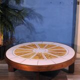 Coffee table "Herbarium" by Roger Capron 1960s