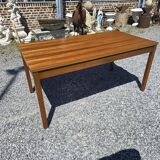 Vintage rectangular extendable teak table from the 60s