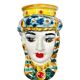 Italian Ceramic Testa di Moro Decorative Vase, Sicily