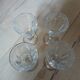 4 thick glass stemmed glasses