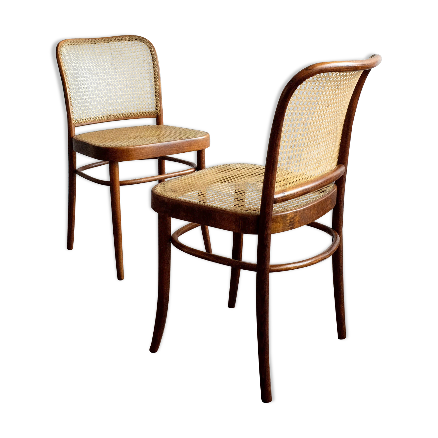 Ensemble de 2 chaises par Josef Hoffmann pour TON, modèle 811, années 1970