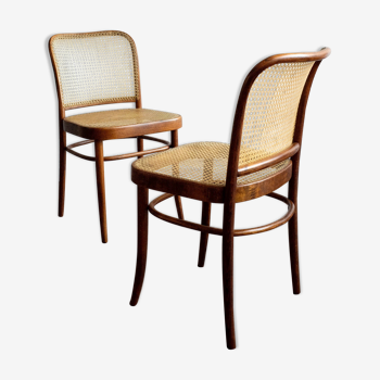 Set of 2 Chairs by Josef Hoffmann for TON, Model 811, 1970s