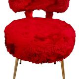 Paire chaises moumoutes Pelfran 1970
