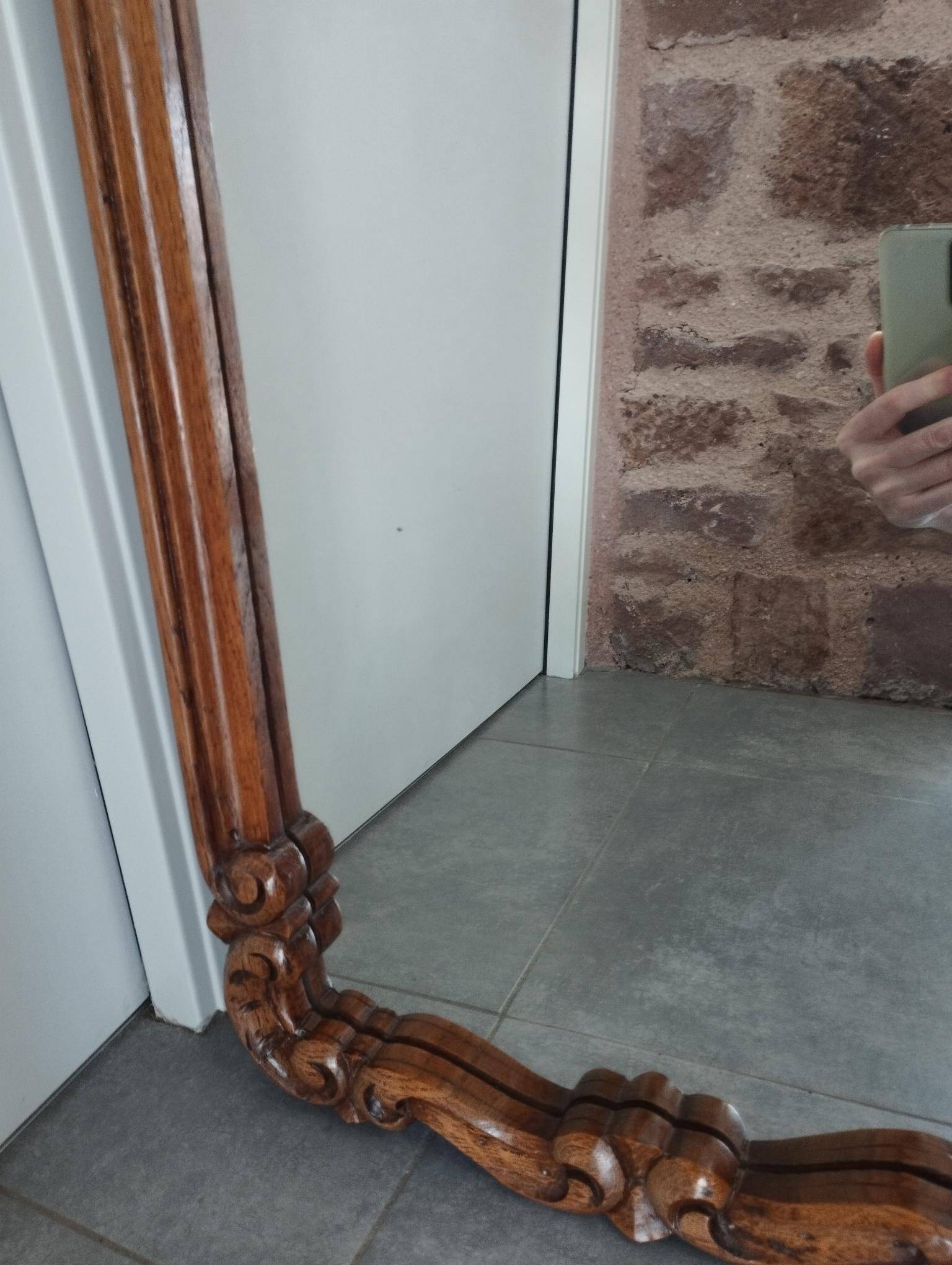 Large mirror in baroque rocaille rococo style